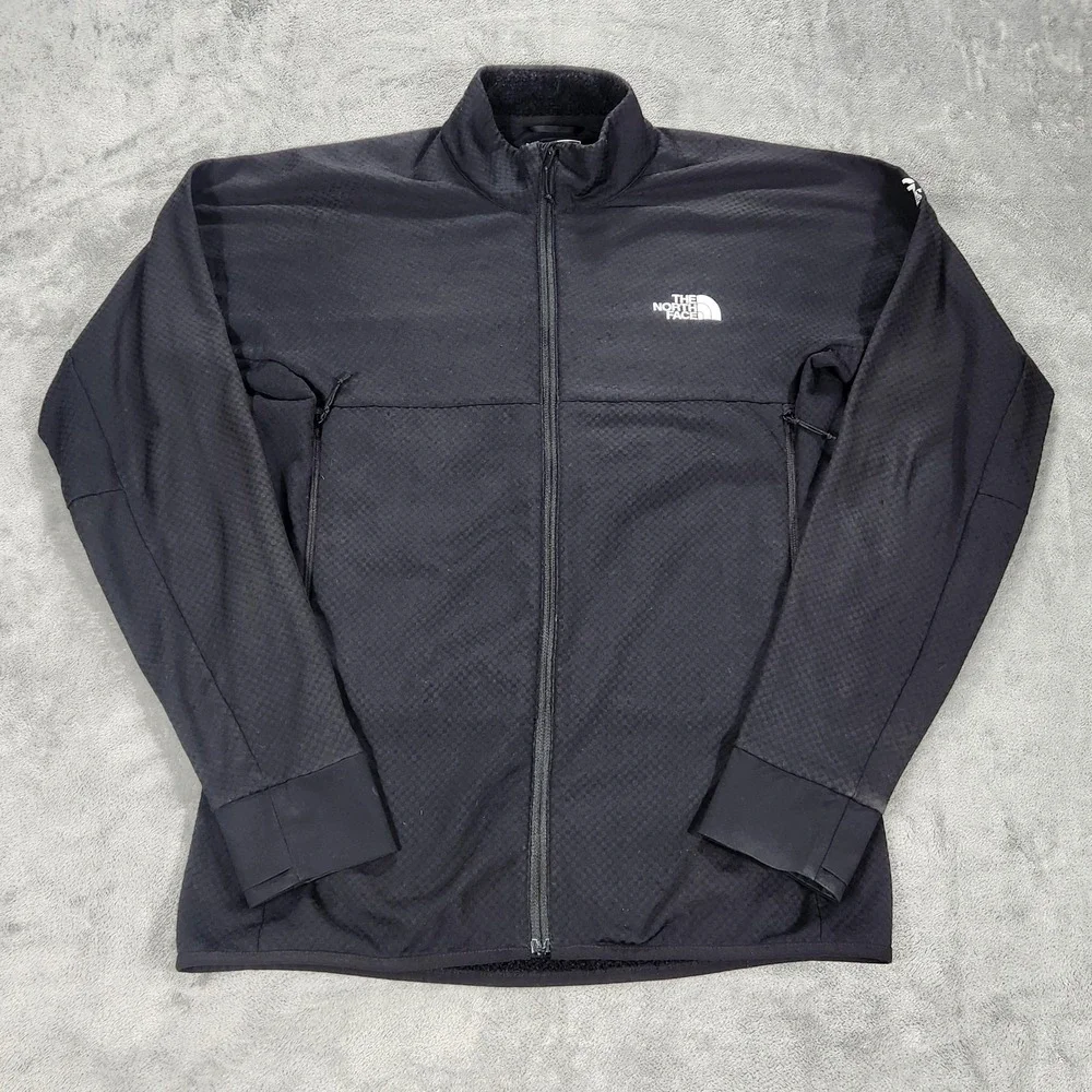 The North Face Jacket Mens Medium Black Summit Series Fleece Lined Softshell